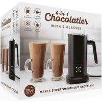 Treat Factory 4 in 1 Chocolate Maker with 2 Glasses, Black