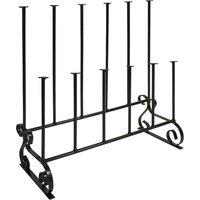 Garden Pride Wellington Boot And Walking Boot Stand 6 Pair, Black