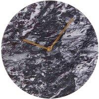 Interiors By Premier Lamonte Black Marble Wall Clock, Grey