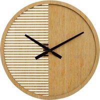 Interiors By Premier Vitus Large Wooden Wall Clock, Brown