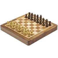 Regency Chess Deluxe Hardwood Folding Travel 7.5 Inch Chess Set - Magnetic, Multi