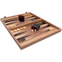 Manopoulos Tournament Walnut & Maple Backgammon Set Premium Edition, Multi