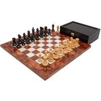 Regency Chess The Highgrove Briarwood And Black Luxury Chess Set, Multi