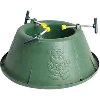 Garden Pride Round Volcano Plastic Christmas Tree Stand 6inch Diameter, Green