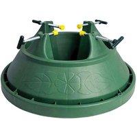 Garden Pride Round Volcano Plastic Christmas Tree Stand 10inch Diameter, Green