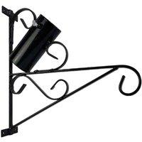 Garden Pride Wall Mounted Christmas Tree Holder With Bracket 7.5Cm Diameter, Black