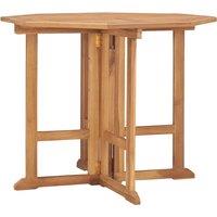 vidaXL Folding Garden Dining Table 90x90x75 cm Solid Teak Wood, Brown