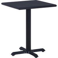 vidaXL Garden Table Black 60x60x75 cm, Black