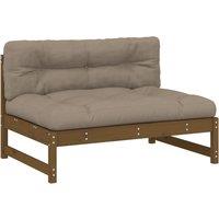 vidaXL Middle Sofa Honey Brown 120x80 cm Solid Wood Pine, Brown