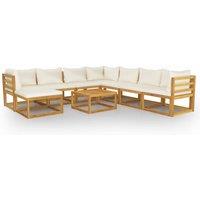 vidaXL 9 Piece Garden Lounge Set with Cushions Solid Wood Acacia (UK/IE/FI/NO only), Brown