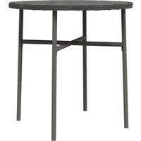 vidaXL Tea Table Grey 45 cm Poly Rattan, Grey