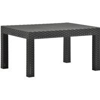 vidaXL Garden Table Anthracite 58x58x41 cm PP Rattan, Grey