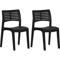 vidaXL Garden Chairs 2 pcs Anthracite Polypropylene, Grey