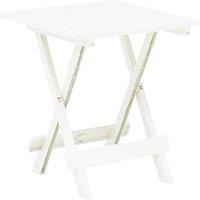vidaXL Folding Garden Table White 45x43x50 cm Plastic, White