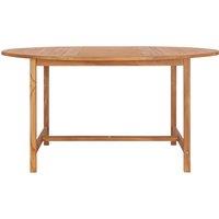vidaXL Garden Table 150x76 cm Solid Teak Wood, Brown