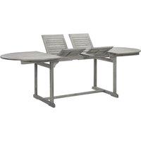 vidaXL Garden Dining Table (160-240)x100x75 cm Solid Acacia Wood, Grey