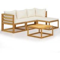 vidaXL 5 Piece Garden Lounge Set with Cushions Solid Wood Acacia (UK/IE/FI/NO only), Brown