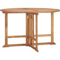 vidaXL Folding Garden Dining Table ?110x75 cm Solid Wood Teak, Brown