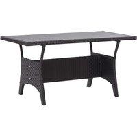 vidaXL Garden Table Black 120x70x66 cm Poly Rattan, Black