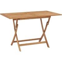 vidaXL Folding Garden Table 120x70x75 cm Solid Teak Wood, Brown