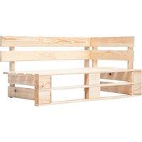 vidaXL Garden Pallet Corner Bench Wood, Brown