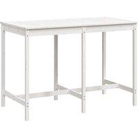 vidaXL Garden Table White 159.5x82.5x110 cm Solid Wood Pine, White