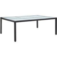 vidaXL Outdoor Dining Table Black 200x150x74 cm Poly Rattan, Black