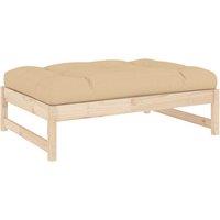 vidaXL Garden Footstool 120x80 cm Solid Wood Pine, Brown