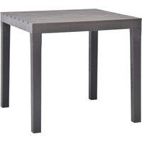 vidaXL Garden Table Mocca 78x78x72 cm Plastic, Grey