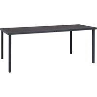 vidaXL Outdoor Dining Table Anthracite 190x90x74 cm Steel, Grey