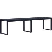 vidaXL Garden Bench 180 cm PS Board Black, Black