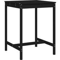 vidaXL Garden Table Black 82.5x82.5x110 cm Solid Wood Pine, Black