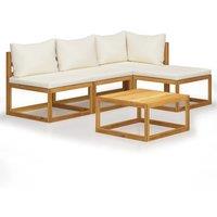 vidaXL 5 Piece Garden Lounge Set with Cushions Solid Wood Acacia (UK/IE/FI/NO only), Brown