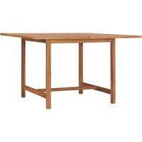 vidaXL Garden Dining Table 110x110x75 cm Solid Wood Teak, Brown
