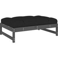 vidaXL Garden Footstool Grey 120x80 cm Solid Wood Pine, Grey