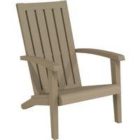 vidaXL Garden Adirondack Chair Light Brown Polypropylene, Brown
