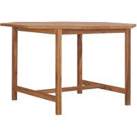 vidaXL Garden Dining Table 110x110x75 cm Solid Wood Teak, Brown