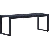 vidaXL Garden Bench 120.5 cm PS Board Black, Black