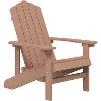 vidaXL Garden Adirondack Chair HDPE Brown, Brown