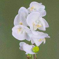 Artificial Orchid Dark White Silver 46Cm Botanik, White