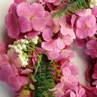 Artificial Pink Floral Blossom Wreath Botanik, Pink