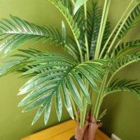 Artificial Areca Palm Tree Potted In Black Pot 110Cm Botanik, Green