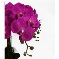 Artificial Deluxe Bush Orchid Pink 85Cm Bush Orchid Lots Of Flowers Botanik, Pink