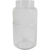 Glass Vase Clear Glass Diamond Vase 29Cm Botanik, White