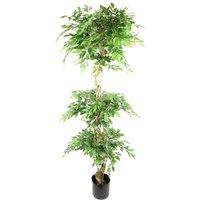 Artificial Ficus Extra Large Triple Ball Tree 6Ft Botanik, Green