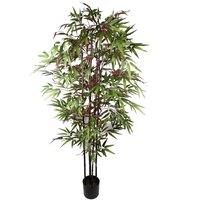 Artificial Fake Bamboo Tree Realistic Large Screening 6Ft Botanik, Red