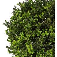 Artificial Boxwood Buxus Ball Topiary Tree 120Cm 4Ft Real Wood Trunk Realistic Botanik, Green