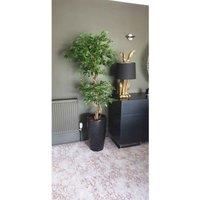Artificial Japanese Fruticosa Tree Twisted Large Ficus 150Cm Leaf Design UK Botanik, Green