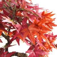 Artificial Bonsai Tree Red Maple Bonsai 50Cm Leaf Design Trees Realistic Plant Botanik, Red