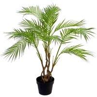 Large Artificial Palm Tree Natural Areca 90Cm 3Ft Leaf Design Realistic Plants Botanik, Green